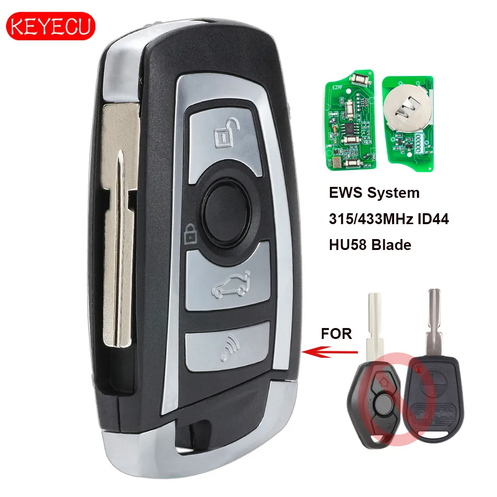 Billige Keyecu EWS Geändert Flip Remote Key 4 Taste 315 MHz 433 MHz PCF7935AA ID44 Chip für BMW E38 E39 e46 M5 X3 X5 Z3 Z4 HU58 HU92
