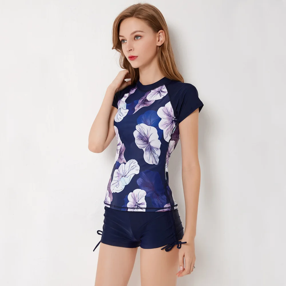 Rashguard женский купальник для девочек для серфинга, костюм для серфинга, купальный костюм с рукавом для купания, женские короткие шорты для плавания, большие размеры