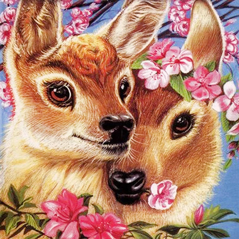 

5D Diy Diamond Painting Cross Stitch Deer Animals Full Square Diamond Embroidery Rinestones Painting Diamond Mosaic Home Decor