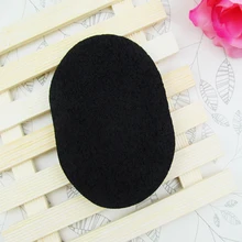 Мягкий толстый Natural Black Bamboo уголь ПВА губка глубокой очистки пор стиральная 1 шт. лицо Exfoliator Puff лица Косметика для макияжа