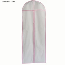 Белый край розовый край для свадебного длинного вечернего платья пылезащитный чехол нетканый материал одежды Пылезащитный протектор сумки печатный логотип