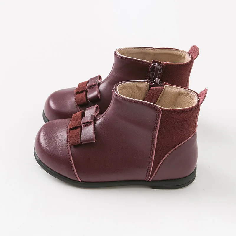DB8803 Dave Bella/зимние модные ботинки для девочек; детская кожаная обувь; высококачественные ботинки для девочек; кожаная обувь