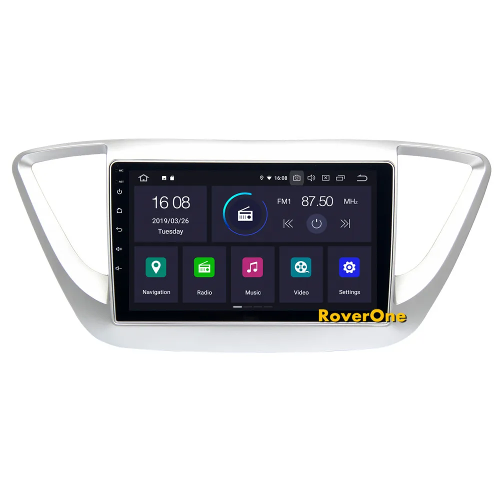 Excellent For Hyundai Verna Solaris 2017 Android 9.0 2G+16G Quad Core Autoradio Car Radio Stereo GPS Navigation Multimedia Player NO DVD 5