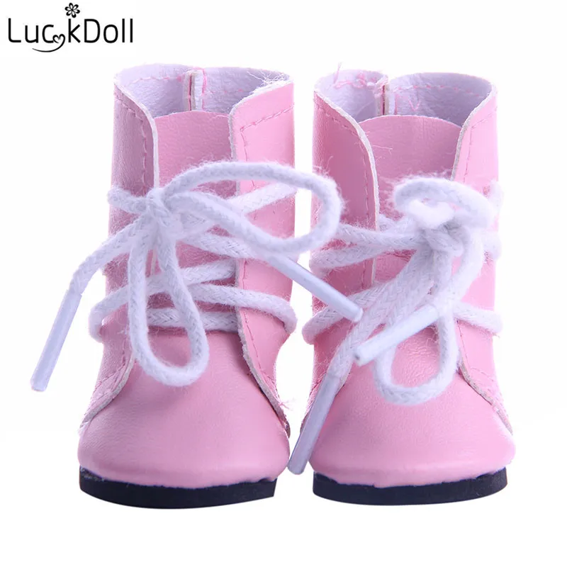 LUCKDOLL однотонные тканевые сапоги для 14,5 дюймовых кукол, аксессуары для девочек, игрушки, поколение, подарок на день рождения - Цвет: n1315