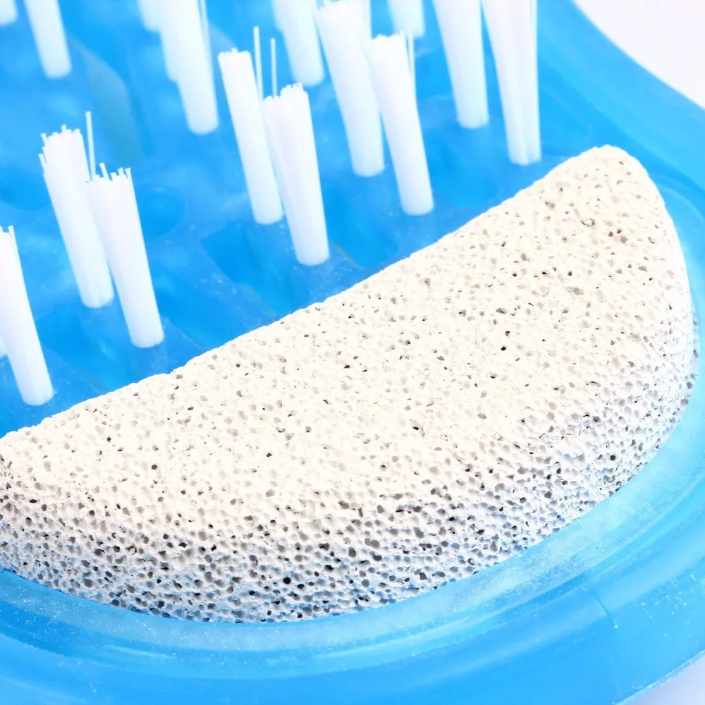 2016 Newest Easy Feet Foot Cleaner Easyfeet Foot Scrubber Brush Massager Clean Bathroom Shower Clean Blue Slippers Spa Treatment