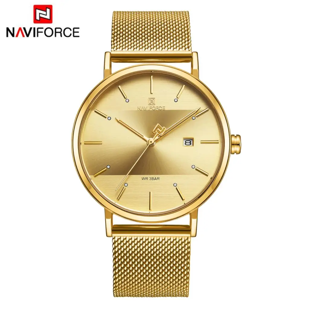 

NAVIFORCE Men Watch Top Brand Simple Fashion Men Watches Stainless Steel Waterproof Quartz Wrist Watch Men Relogio Masculino