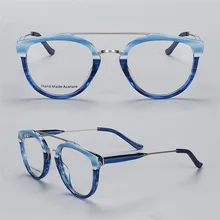 Прогрессивные мульти-фокусные линзы очки Рамка унисекс ретро полный обод ацетат Goggle Для дальнозоркости дальний бренд дизайн очки для чтения