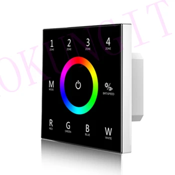 

85-265VAC 4 Zones 2.4G RGBW Touch Panel Remote Control T14 DMX512 master RGBW control panel 4 Zones RGBW Panel Remote Controller