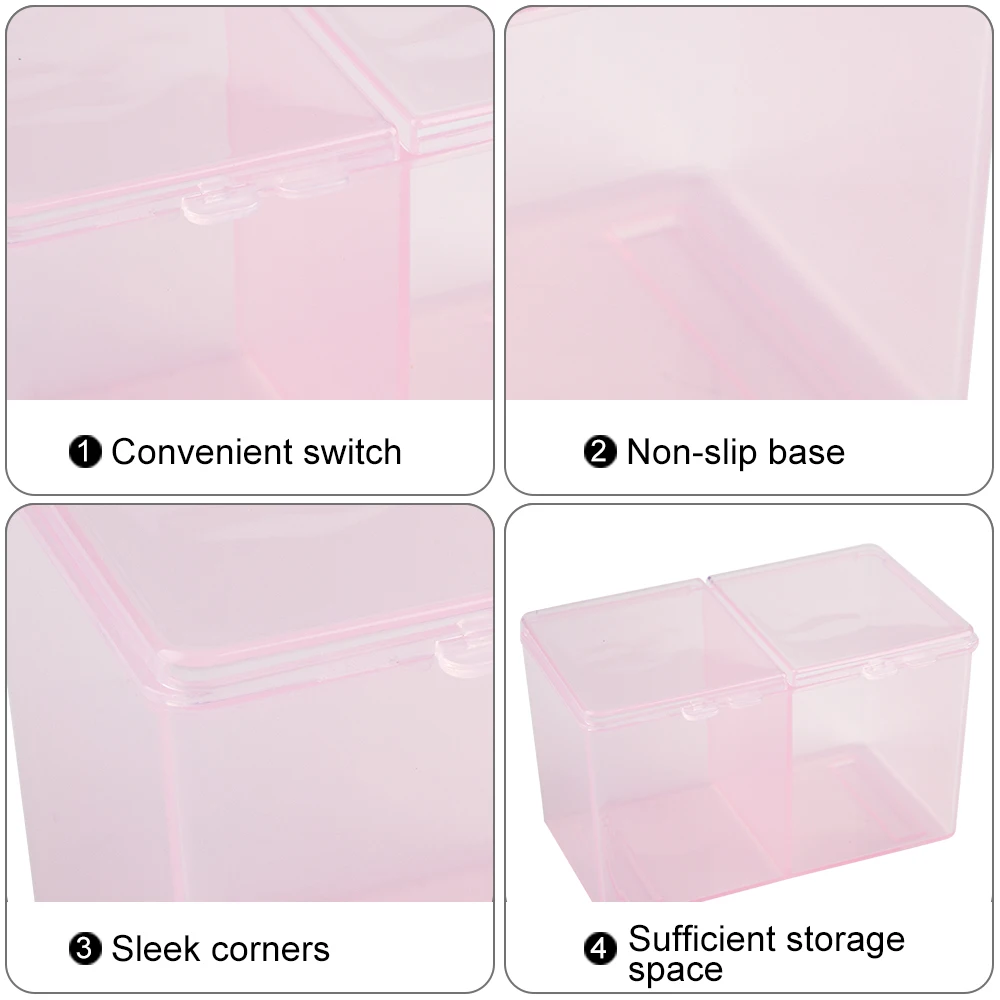 Портативный прозрачный ватные палочки коробки ватные диски для хранения розовый белый для путешествий домашний чехол для ювелирных изделий косметические инструменты