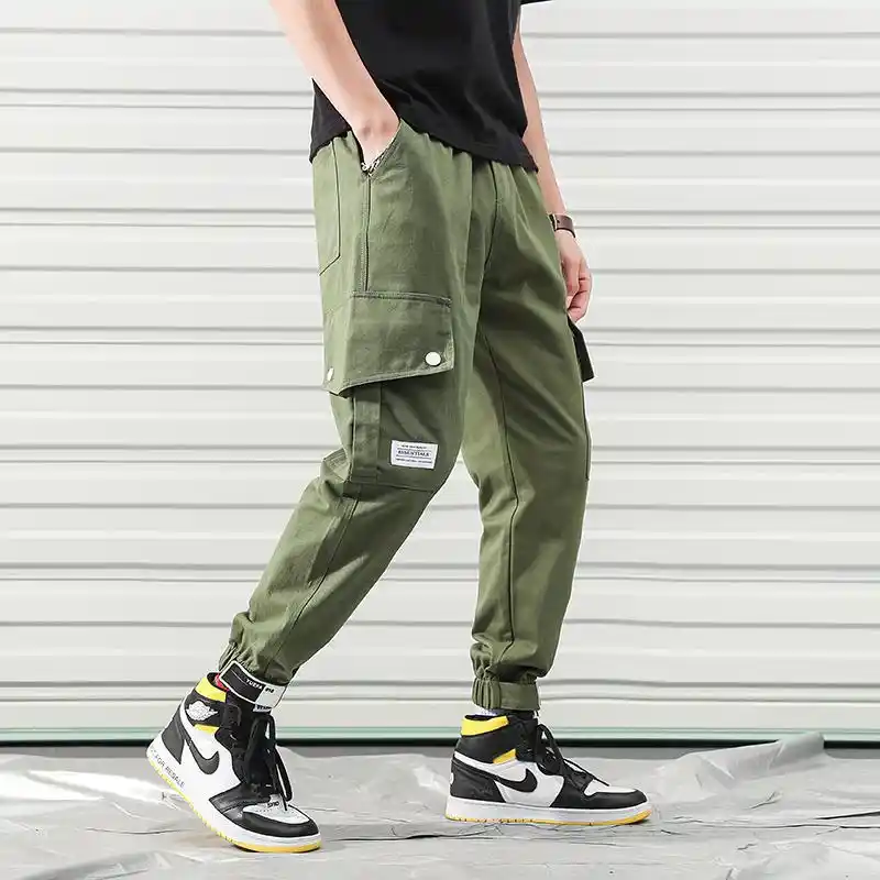 mens cargo pants with elastic waist