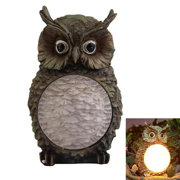 

Creative owl animal shape solar energy light waterproof outdoor led garden decorative night light luminaria lampadas