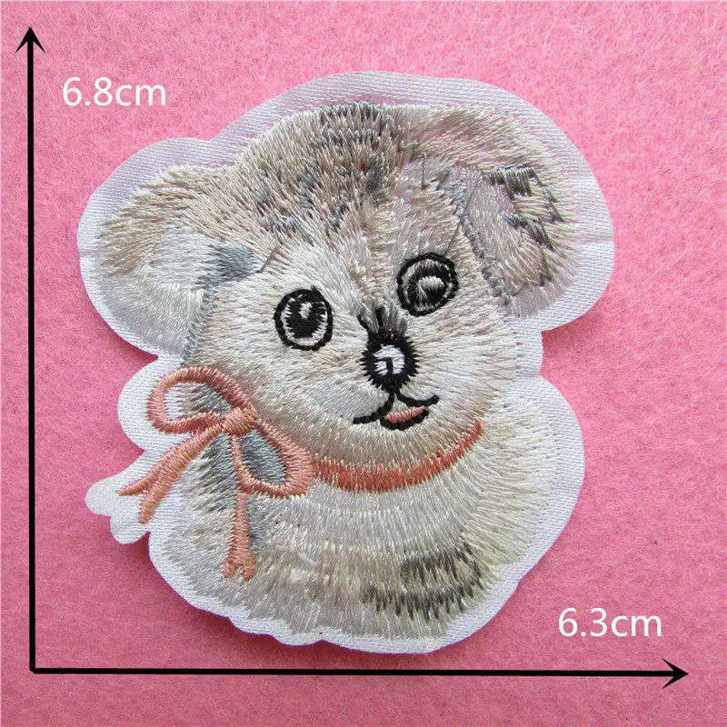 new arrive Sewing cartoon Animals cat dog butterfly patches iron on clothing Embroidery Fabric Badges Stickers DIY accessory