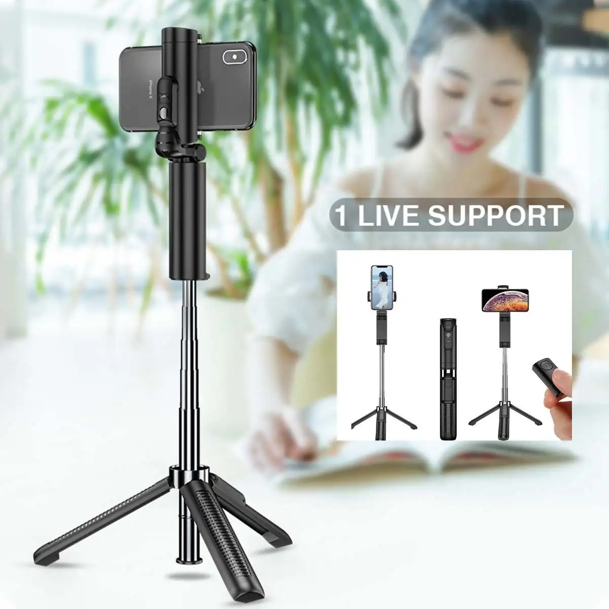 

Phone Tripod Wireless bluetooth Selfie Stick Remote Extendable Shutter Phone Holder with BT Remote Control for i Phone 8 X 7
