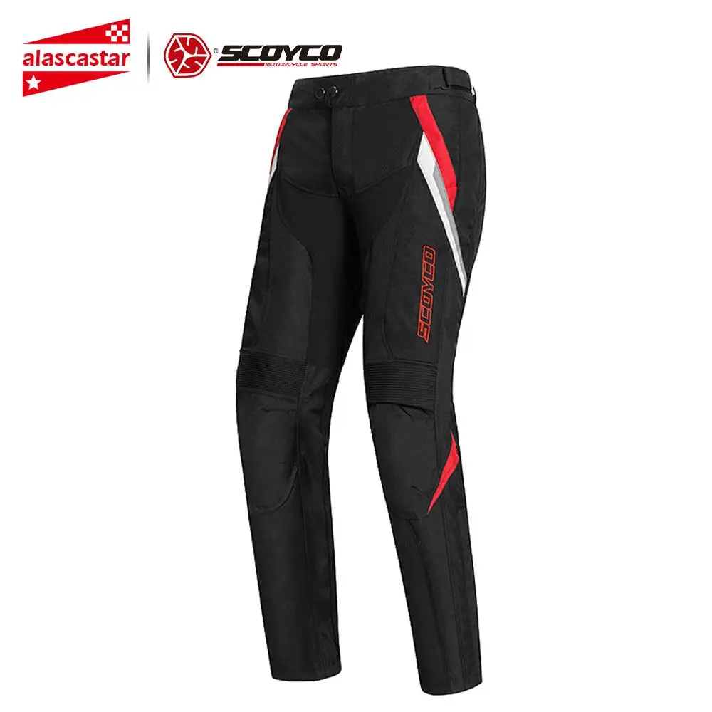 P064 Red Pants SCOYCO мотоциклетная куртка защитная Экипировка Светоотражающая летняя дышащая куртка для мотокросса мотоциклетная защита - Цвет: P064 Red Pants