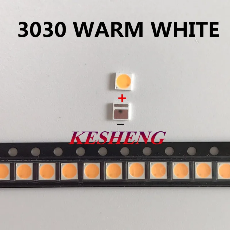 200 шт AOT высокой мощности Светодиодный 3030 1,6 W 6 V 2700 K теплый белый EMC прибор для освещения