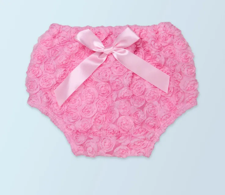 

Hot 2017 Newborn Ruffle Bloomers Baby Girls Lace Bow Shorts Toddler Panties Infant Rose Flower Underwear Fashion Clothes