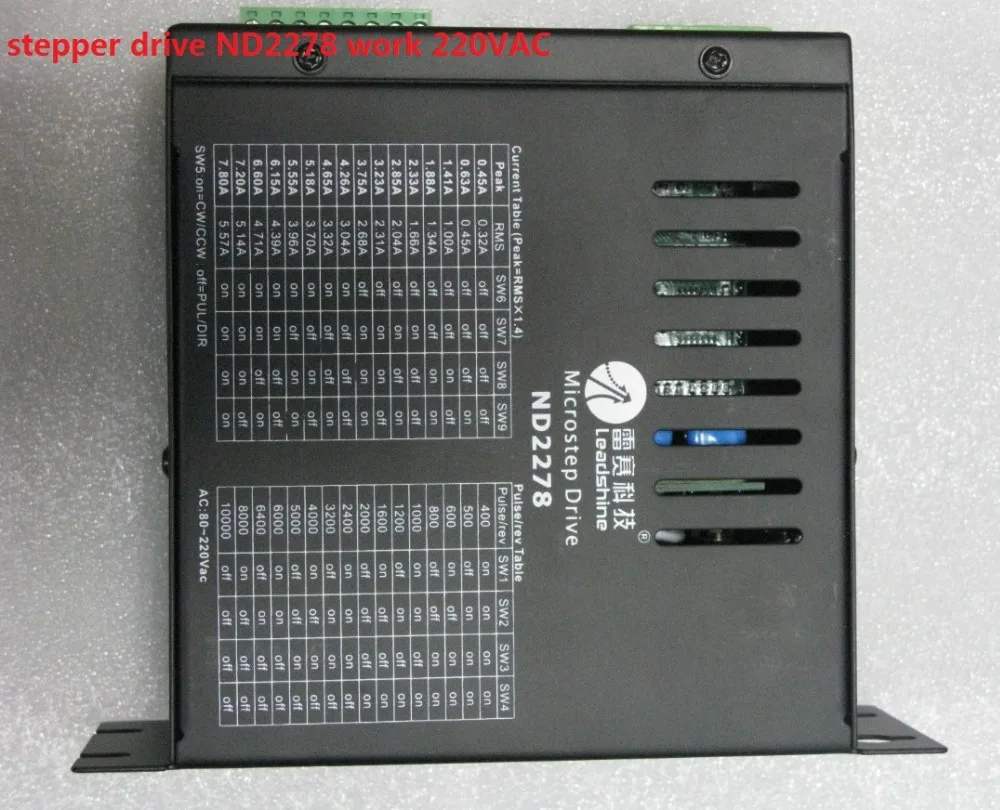 

Leadshine DM2282 digital stepper driver 2.2 8.2A work 80 220VAC replace MD2278 ND2278