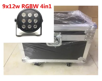 

6pcs 9x12W With flightcase DJ Disco Lighting Par Led RGBW Stage Par Light DMX Controller Party Disco Bar Strobe Dimming Effect