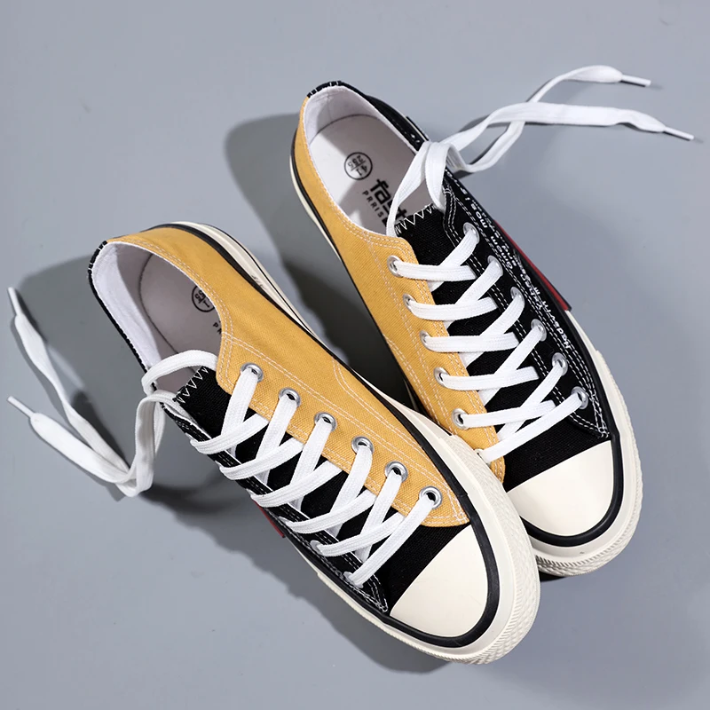 

TOSJC men sneakers spring vulcanized Shoes men casual shoes patchwork Canvas male flat shoes fashion