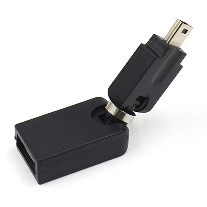 OTG переходная головка USB Mini5p адаптер может быть передача данных поворачивать и регулировать черного цвета на каблуках высотой 5 P USB2.0