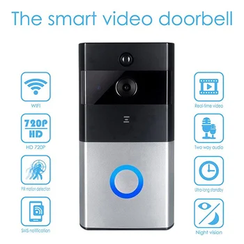 

Smart WiFi Doorbell Camera Video Wireless Remote Door Bell Visual Intercom Night vision IP Door Bell Home Security