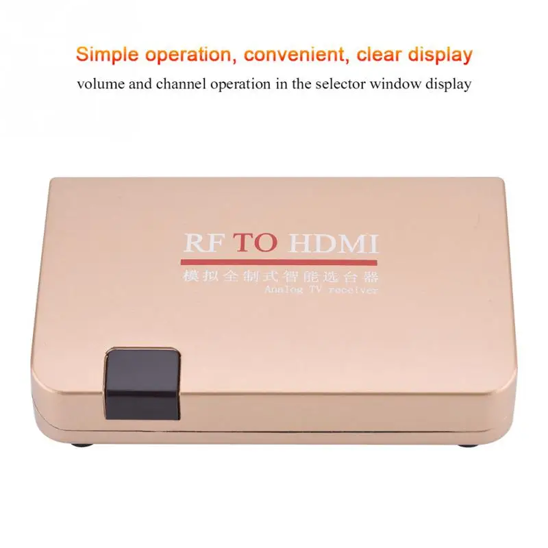 

RF to HDMI Converter Analog TV Receiver Adapter Digital Converter Box with Remote Control for Projectors Network Engineering