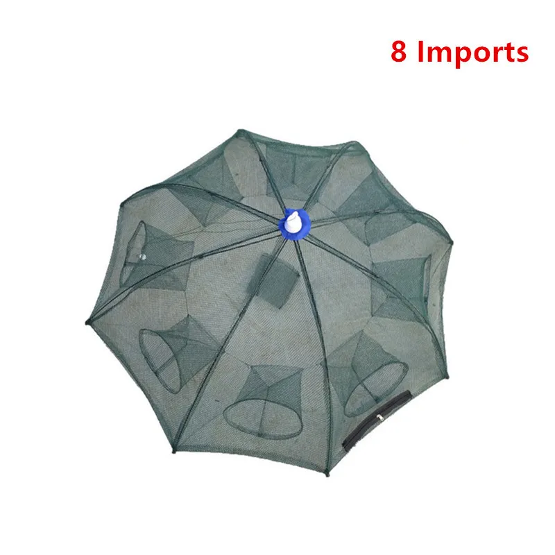 4/6/8/12 Folded Portable Fishing Net Shrimp Crawfish Crab Trap Cast Dip Fishing Bait Cage - Цвет: 8 Imports