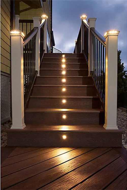 Ponto à Prova Água de Aço Pçs ao ar Livre Escada Passo Decking Underground Paver Led Luz Jardim Quintal Pátio Iluminação D12 Inoxidável 12 v 30 9 Cheap Lâmpadas subterrâneas