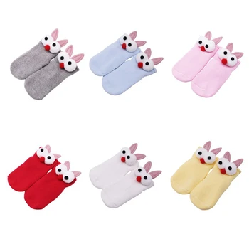 

Spring Cute Boys Girls Rabbit Ears Cartoon Cotton Socks Warm Anti Slip Floor Sock Leg Warmer