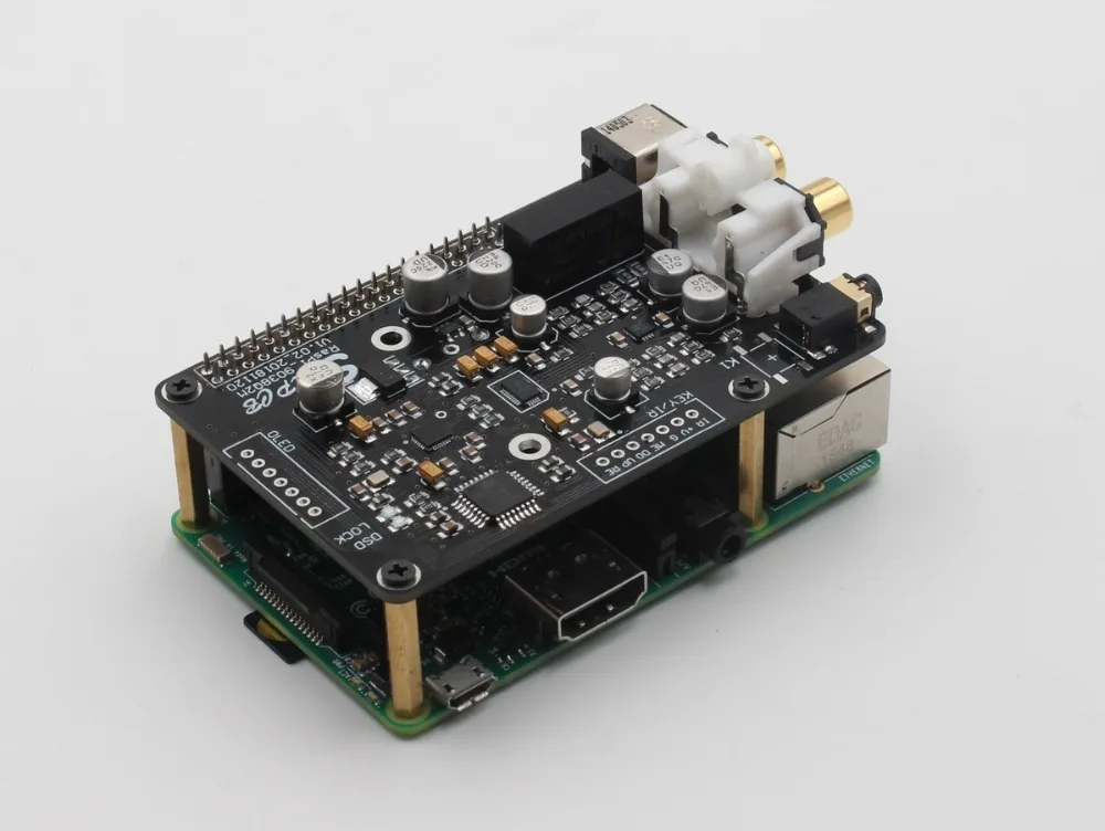 Lusya ES9038q2m декодер цифрового вещания OPA1612 Op ies 32 бит/384 K DSD128 для Raspberry pi 2B 3B 3B+ DAC G3-001