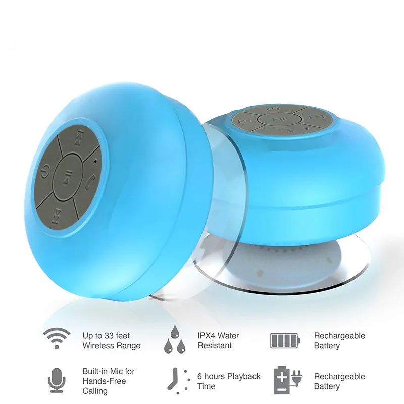 Фото Bluetooth-Колонка Беспроводная Водонепроницаемая с большой присоской №4