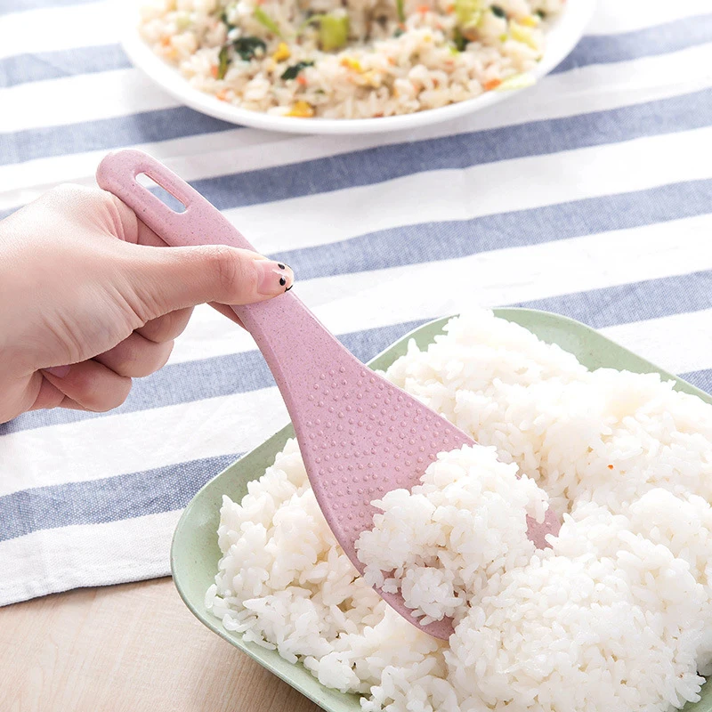 Ложка из пшеничной соломы для кухонного инструмента корейские цветные кухонные аксессуары ковш антипригарная ложка для риса 4 цвета