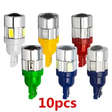 10 pces 3w luzes led t10 5630 6smd auto diodo emissor de luz lâmpada lâmpadas acessórios branco de alta potência mostra automotivo ampla luz