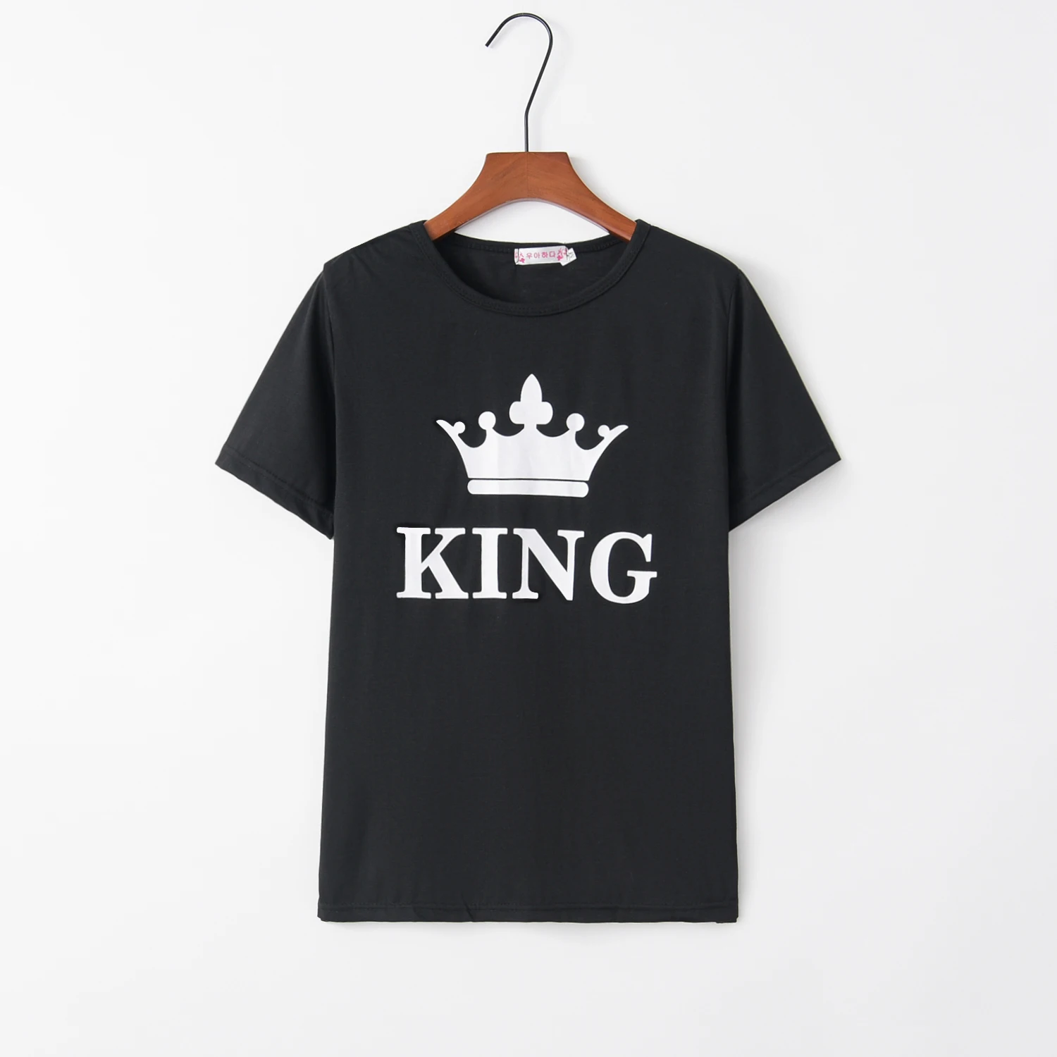 Summer Lovers Tshirt KING QUEEN Imperial Crown Couple T-shirt Women Men Funny Letter Print T Shirts His and Hers Gifts For Loved