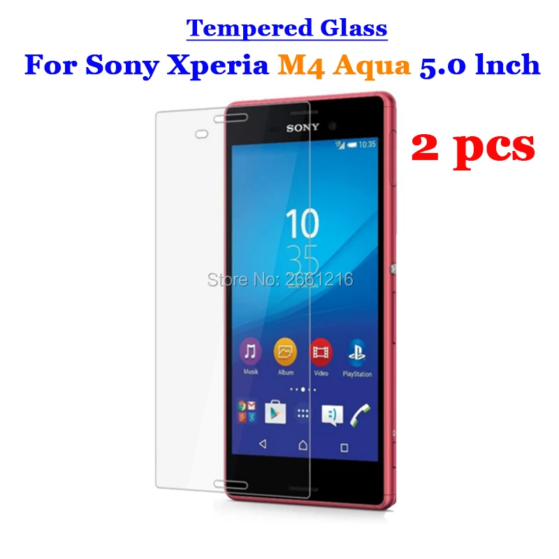 2 шт./лот для Sony M4 Aqua закаленное стекло 9H 2.5D Премиум Защитная пленка экрана Xperia Dual