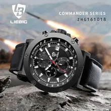 Men Quartz Watches Military Fashion Men Business Casual Quartz Wristwatches 50M Waterproof Watch Relogio Masculino LIEBIG 1018