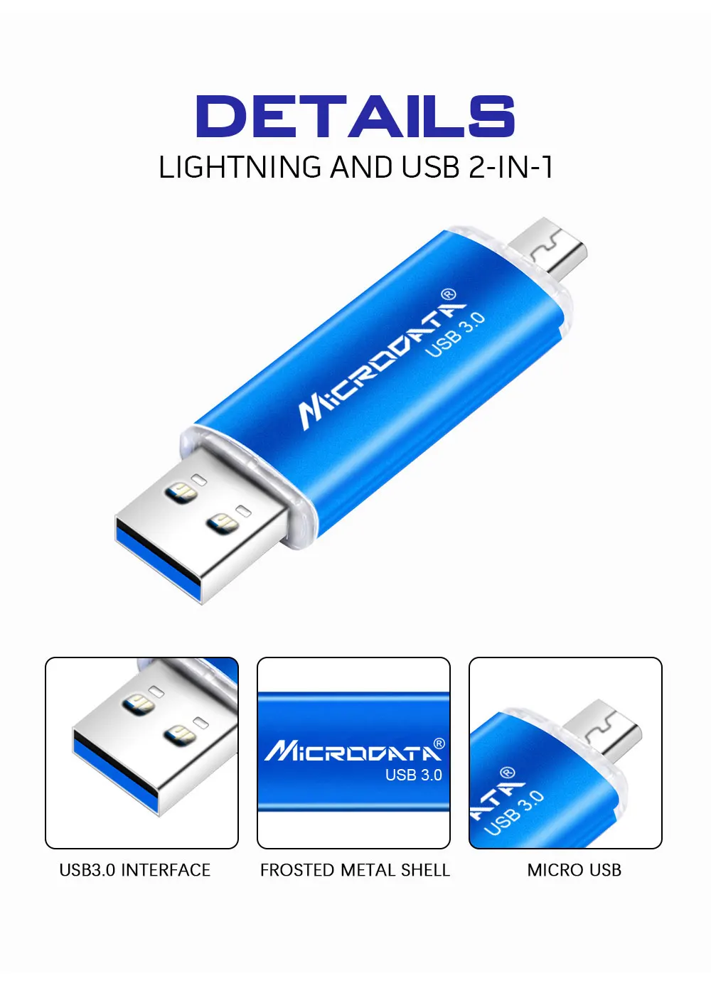 OTG USB 3,0 usb флешка 16 ГБ 32 ГБ USB флеш-накопитель 3,0 флеш-накопитель 64 Гб 128 Гб Внешняя память 2 в 1 Флешка в розничной упаковке