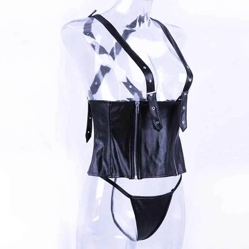 Черный стимпанк женские кожаные ремни под грудь корсет пояс сексуальный открытый бюст бюстье готический утягивающий пояс корсеты для тела Feminino