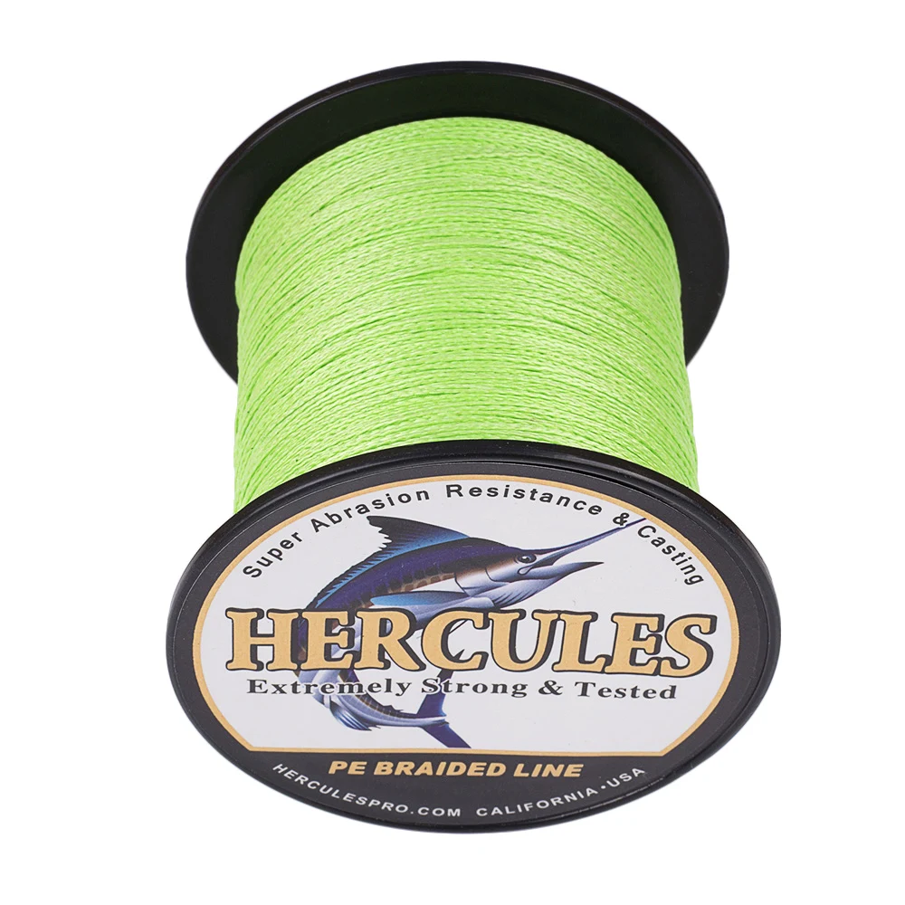 Hercules 100m 4 Strands Braided Fishing Line Super Strong Multifilament Fishing line 4X Trout 6LB-100LB Lure Wire 0.08mm-0.55mm 6