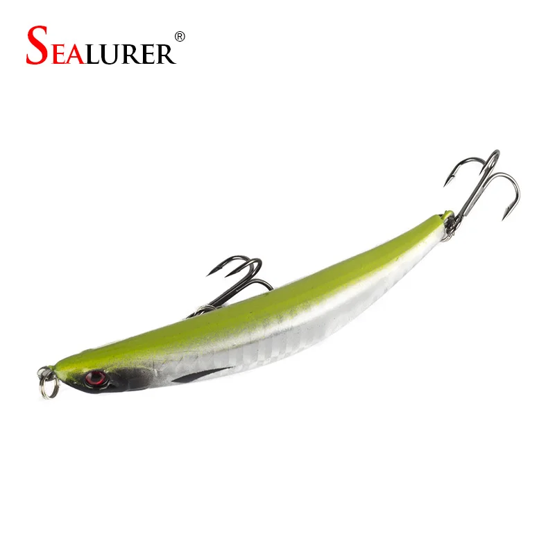  Free Shipping 1pcs Fishing Tackle Hard Minnow Lure Artificial Bait Fishing Lure with 2 Fish Hook 9cm/8.3g Mixed 5 color 