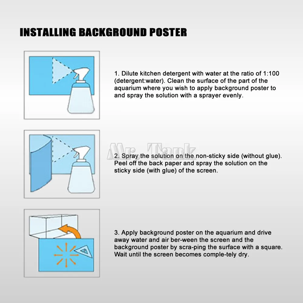 custom size aquarium background