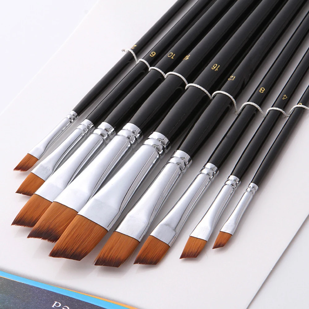 Новейшая деревянная ручка, нейлоновый акварельный набор кистей для рисования, кисть для рисования, ручка, товары для рукоделия