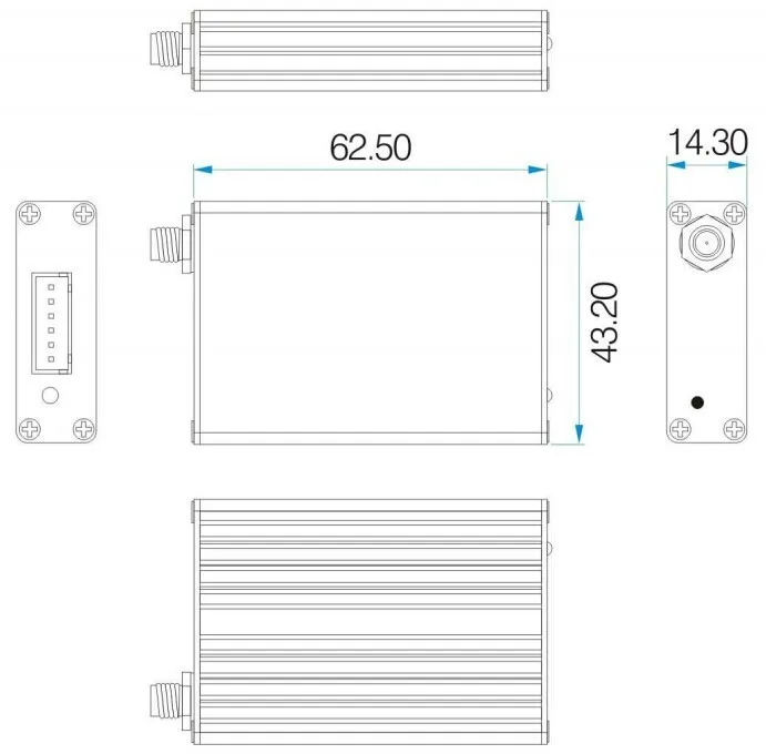 2 комплекта SV652 27dBm 500 МВт 868 МГц ttl интерфейс 3 км расстояние беспроводной Радиомодуль