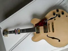 Горячая распродажа ЭС-335 двойной F половина полые электрическая гитара ЭПИ оригинальный дерево Цвет корпуса Золотой аксессуары 0423