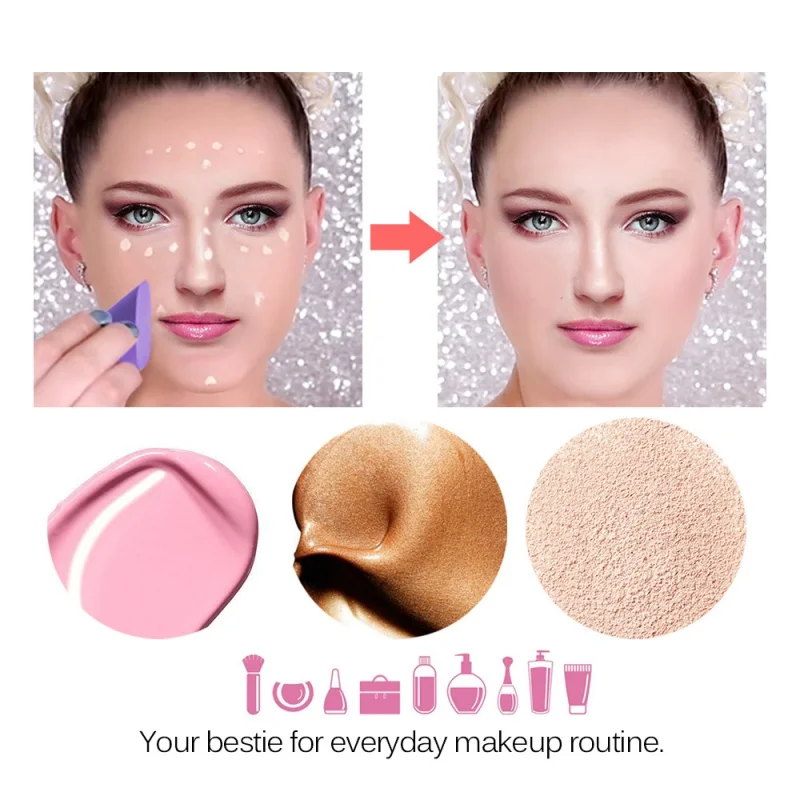 1PC Makeup Sponge Professional Cosmetic Puff For Foundation Concealer Cream Make Up Soft Water Sponge Wholesale 1PC Makeup Sponge Professional Cosmetic Puff For Foundation Concealer Cream Make Up Soft Water Sponge Wholesale