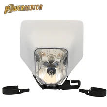 PowerMotor Motorcycle Headlight Headlamp Head Light Lamp Supermoto Fairing For HUSQVARNA FE TE 2018 17 MX Dirt Bike Enduro HL107