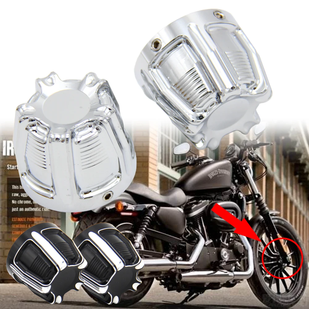 

Front Axle Shaft cover Nut Covers Cap For Harley CVO Road Glide Softail Fat Bob Ultra Classic Sportster Iron 883 1200