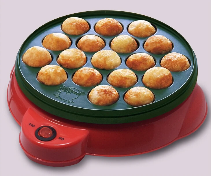

Household Takoyaki Meatball Maker Grill Plate 18 Small Takoyaki Machine Non stick Electric Grill Pan Cooker with 18 Molds