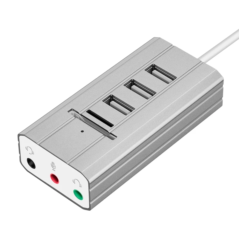 1 шт. Высокое качество USB Hub Тип C до 3 порта USB 2,0 хаб с звуковая карта TFSD Card Reader 8 в 1 для портативных ПК