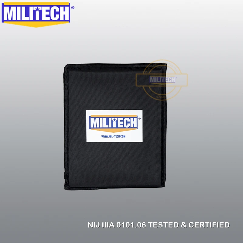 

MILITECH 8'' x 10'' Aramid Ballistic Panel Bullet Proof Plate Inserts Body Armor Backpack Briefcase Armour NIJ Level IIIA 3A